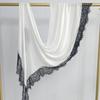 Cotton Turbans Head with Lace Trim Head Wraps New Islamic Crinkle Shawl