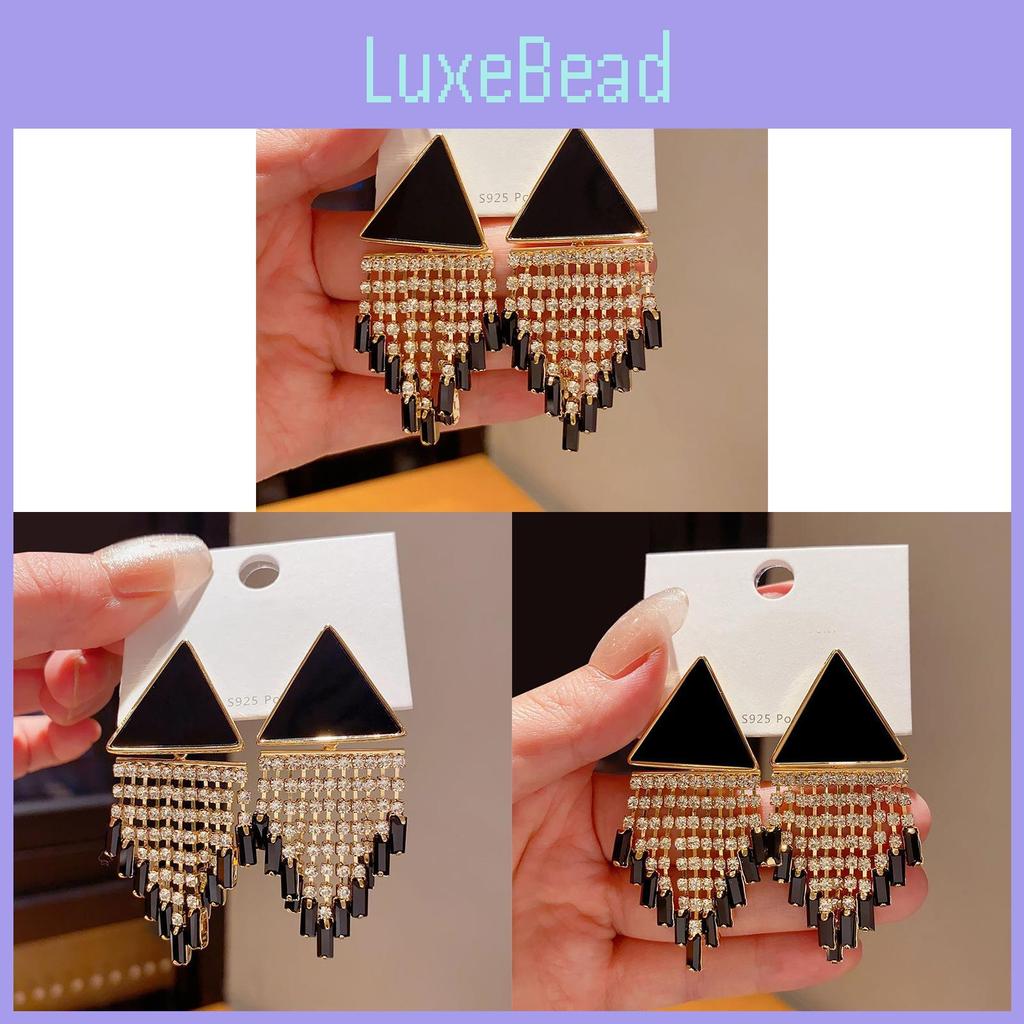 Modern Resin Triangle Dangle Earrings With Zirconia For Fashionable Women Office Wear