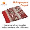 Home Decor Cotton Carpets for Living Room 5x7 Feet Multi-Use Flower Design Carpet Mats (Red Colour)