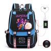 Animation Cartoon Printing Contrasting Color Neutral Usb Backpack Large Capacity Korean Version Of Student Schoolbag