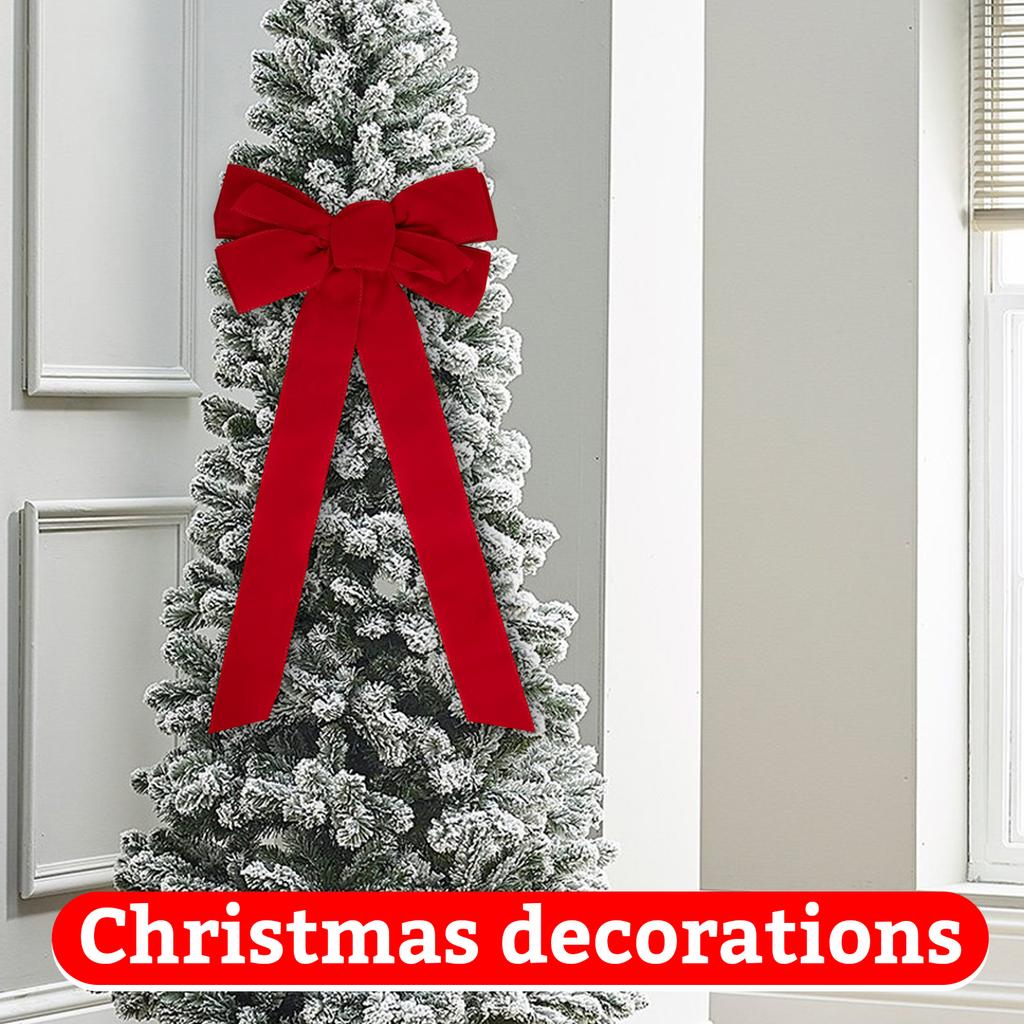 Świąteczny Olbrzymia Choinka Zamszowa Kokarda Ozdoba Świąteczna