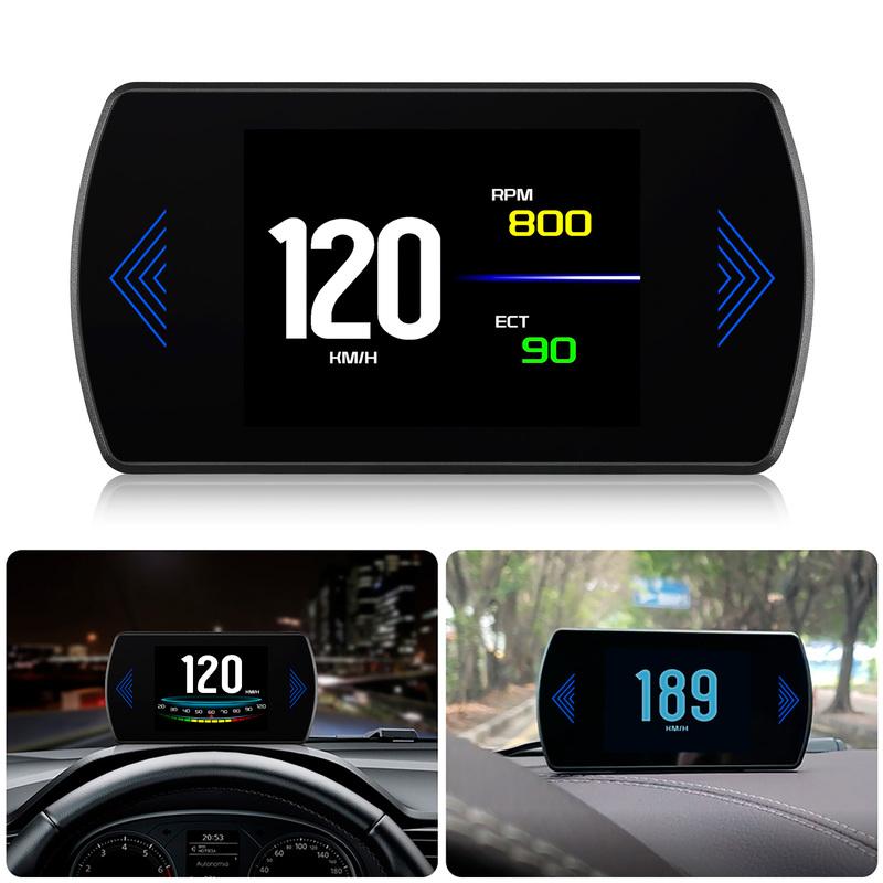 P12 Car HUD OBD2 Head Up Display Car Gauge Smart Digital Meter Speed Fuel Read Fault Code Car Driving Computer