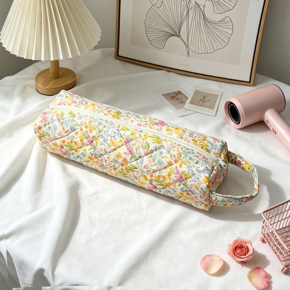 Large Capacity Hair Dryer Storage Bag Quilting Cotton Hair Air Wrap Dryer Case  Travel Use