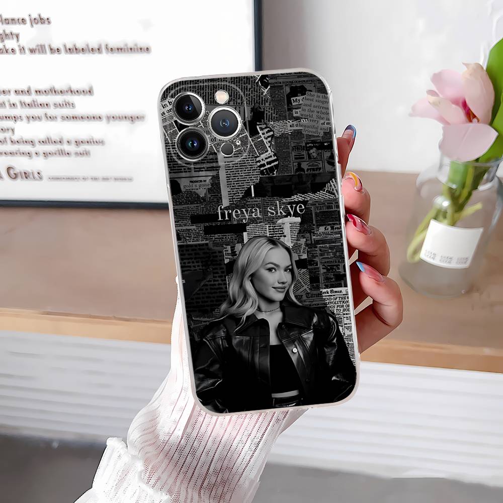 Singer F-Freya Skye TPU Silikon Hülle Für IPhone 11 12 13 14 15 16 17 Pro Max Stoßfest Klare Rückseite