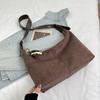Retro suede bag women's autumn new niche bag plush fashion simple large capacity bag