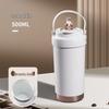 Premium Ceramic Coffee Cup with Straw - Insulated Double Wall Design for Men & Women, Cold/Heat Retention, Engraved Handle.