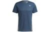 Running T Shirts Men's Tech Blue Crew Neck Moderate Straight Fit H32557