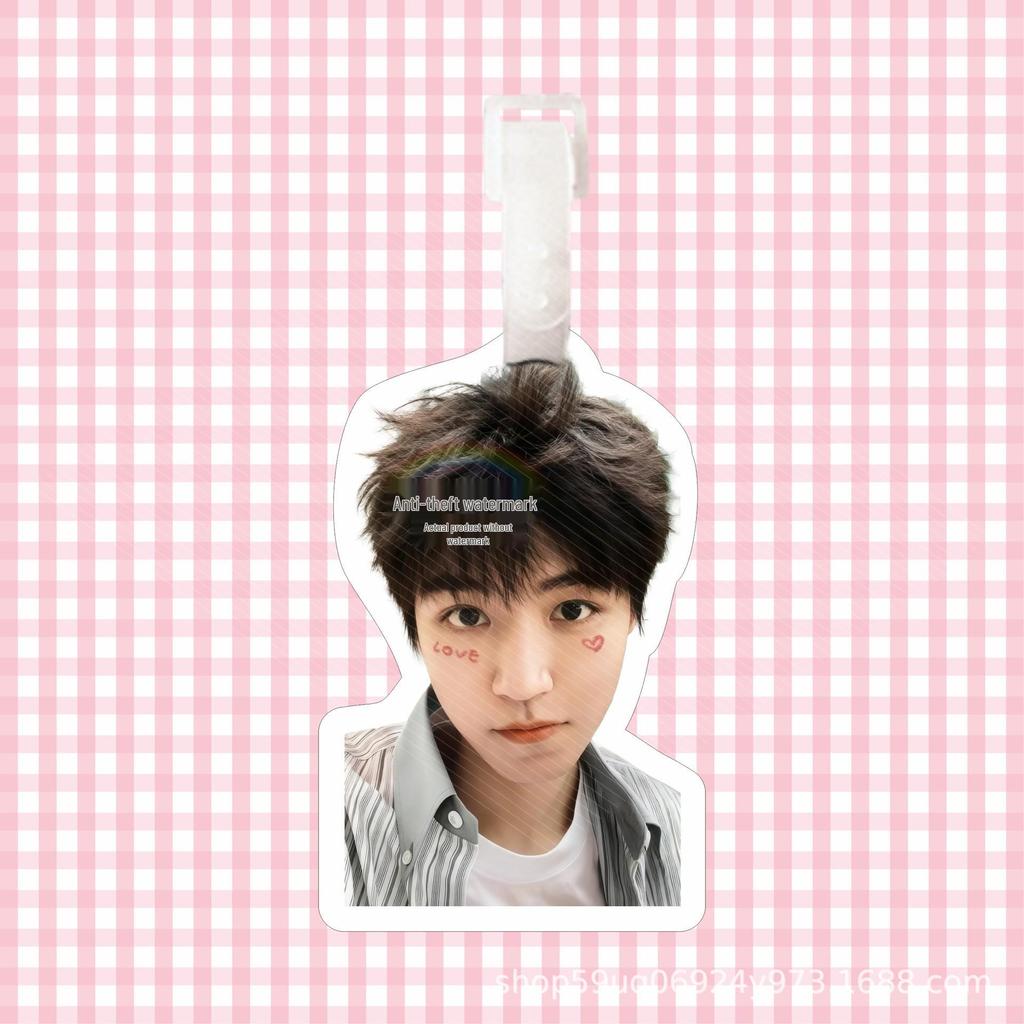 Wang Junkai Luggage Tag Backpack Pendant - Anti-Lost Key Chain and Travel Suitcase Ornament