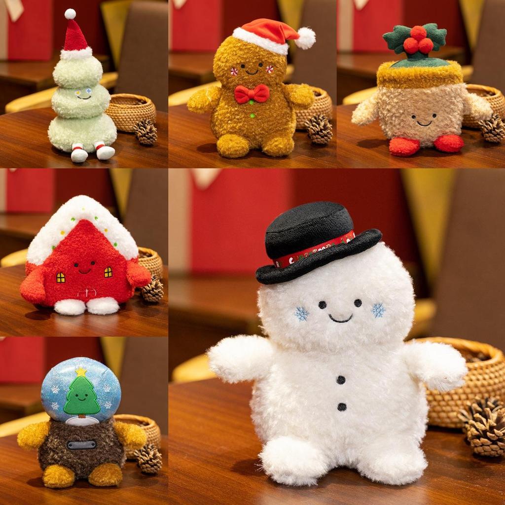 Christmas Snowman Plush Toy With Pp Cotton Filling For Holiday Decor And Gifts