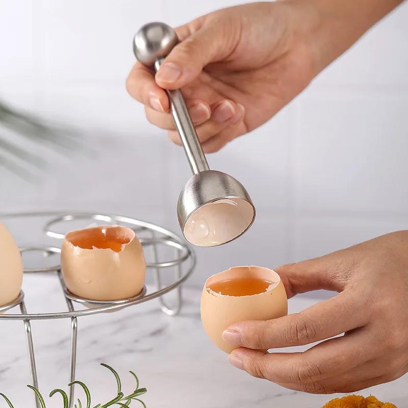 Egg Topper Eggshell Cutter Stainless Steel Egg Cracker Opener Remover For Hard Soft Boiled Eggs