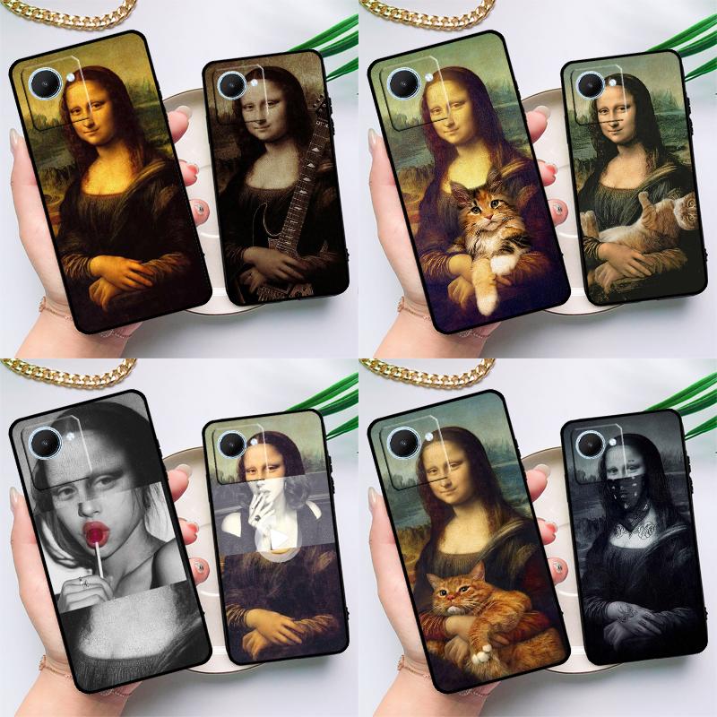 

Чехол Мона Лиза для Realme C55 C33 C31 C35 C30 C11 C15 C25s C21Y GT Neo 5 3T 2T 8 9 10 11 Pro Plus