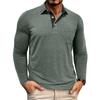 2025 New Autumn and Winter Men's Long-sleeved Lapel T-shirt Polo Shirt