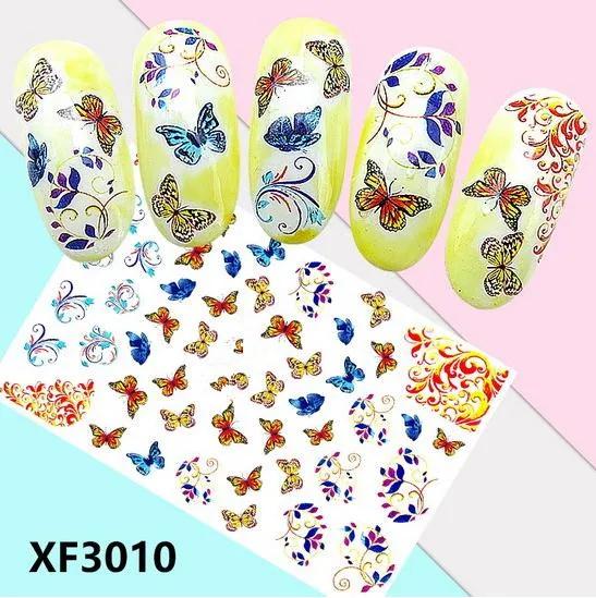1 Sheet Colorful  Flowers and Animals  Water Transfer Slider for Manicure Nail Art Decoration Nail Sticker
