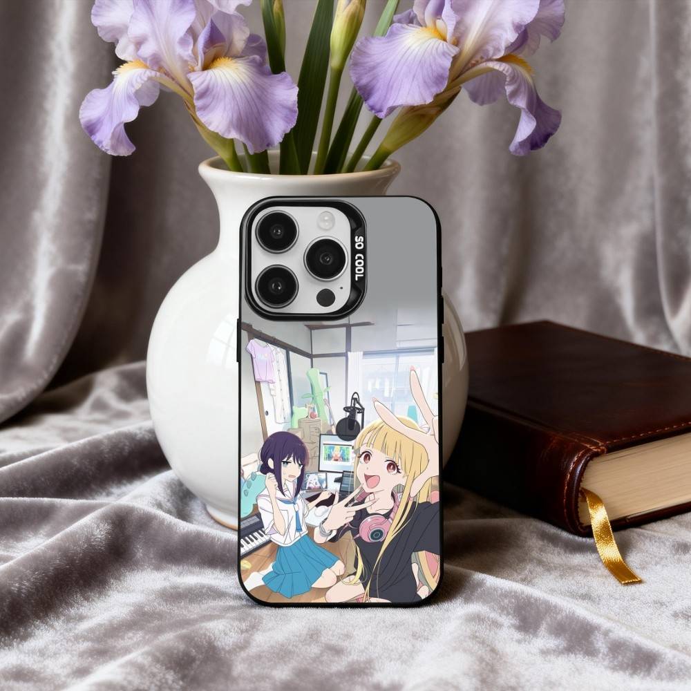 P-Princess K-Kaguya-A Cute Phone Case For iPhone17,16,15,14,13,12,11 Plus,Pro Max Black Candy Silver Plated Cover iPhone16