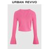 UR 2025 Spring Women's Tie-Waist Round Neck Knit Cardigan