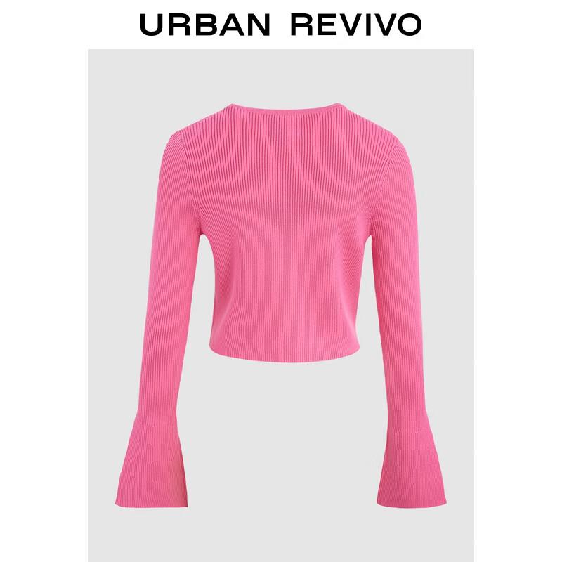 UR 2025 Spring Women's Tie-Waist Round Neck Knit Cardigan
