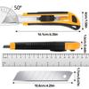 1 PC Utility Knife Box Cutter Retractable, Blade Storage Design, Extra 2 PCS Snap Off Blades Included, Quick-Change Blades Boxcu
