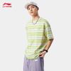 Li-Ning Unisex ATSV515 Striped Patchwork Cotton Loose Fit T-Shirt