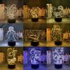 Night 3d Lights Boys Girls Fairy Tail Action Figure Fairy Lamp 16 Remote Colors