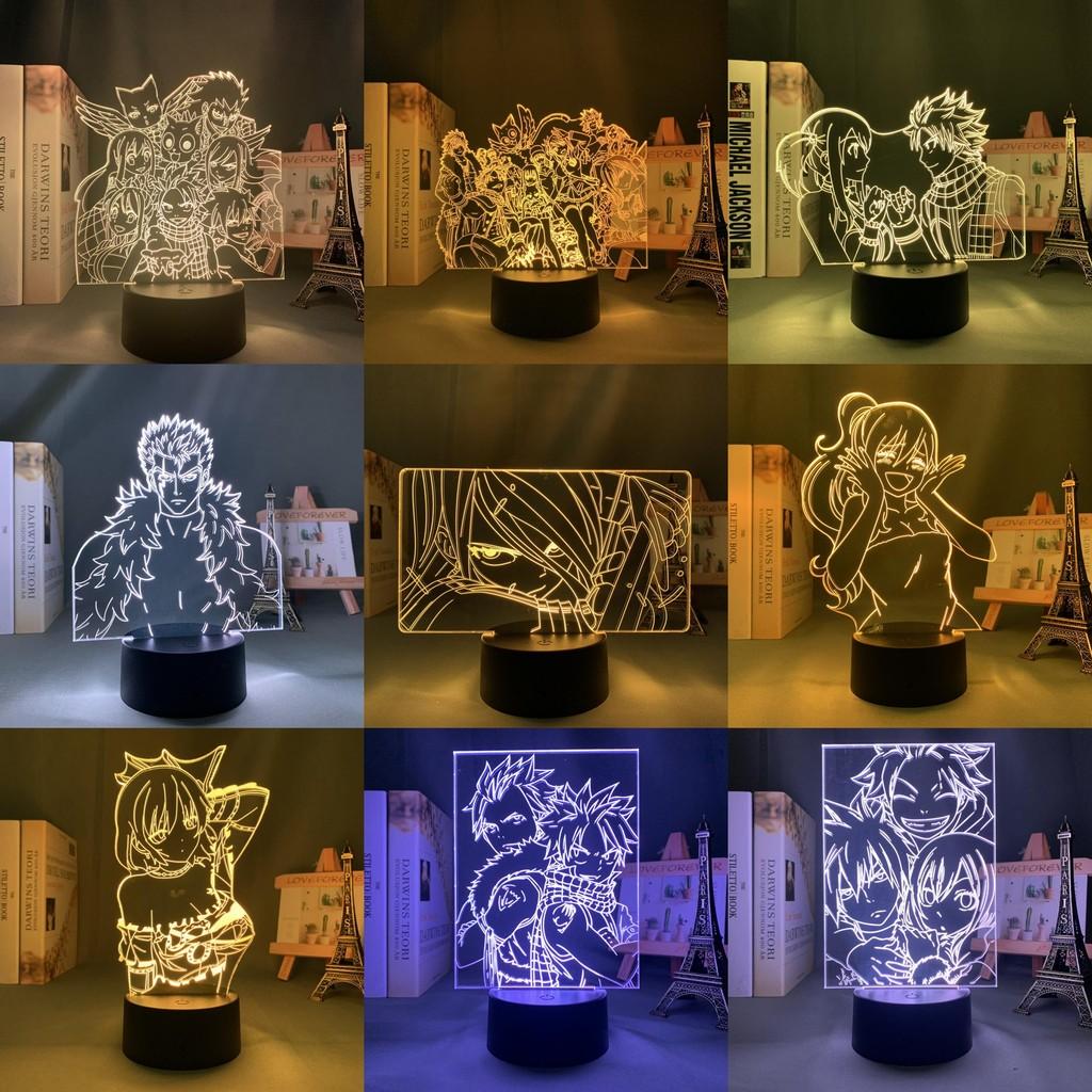 Night 3d Lights Boys Girls Fairy Tail Action Figure Fairy Lamp 16 Remote Colors