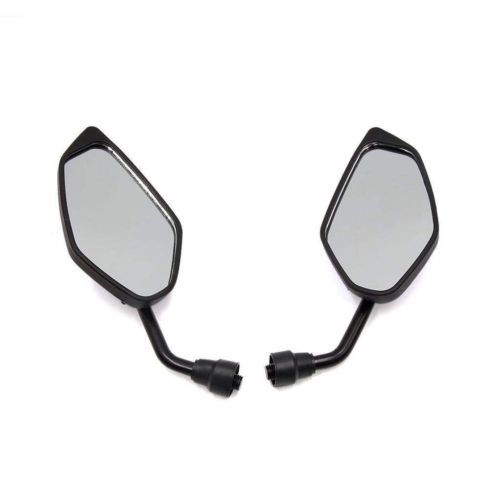 Uxcell Motorcycle Rear View Mirrors Pair Blue Black Adjustable Polygon Rear Side View Mirrors Applicable To Motorcycles and Scooters