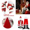 5/6/7pcs Classic Christmas Costume Set Red Cosplay Clothes New Santa Claus Costume  Women Men