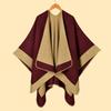 Autumn and winter women's warm scarf shawl simple double-sided can be worn jacquard thickened warm outer cape