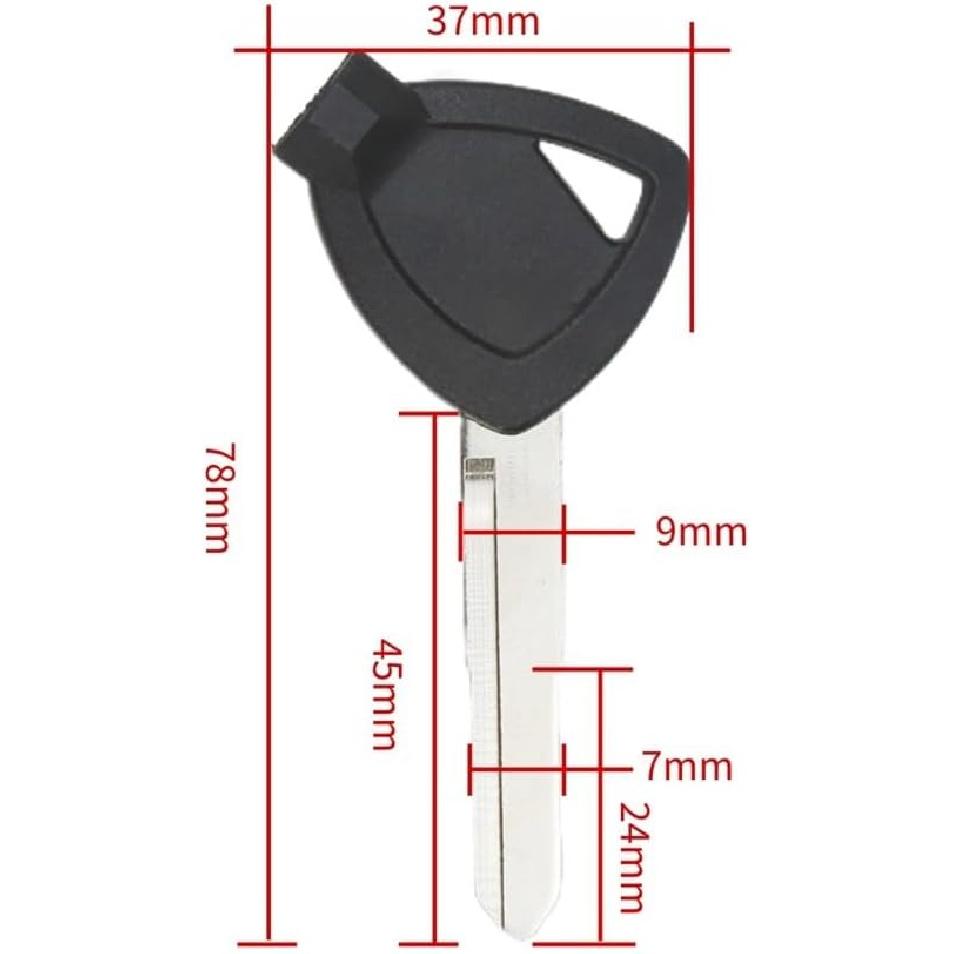 Blank Key Motorcycle Replace Uncut Keys Fit for AN200 AN250 AN400 AN650 125 250 400 Motorcycle Accessories(2 PCS Set)