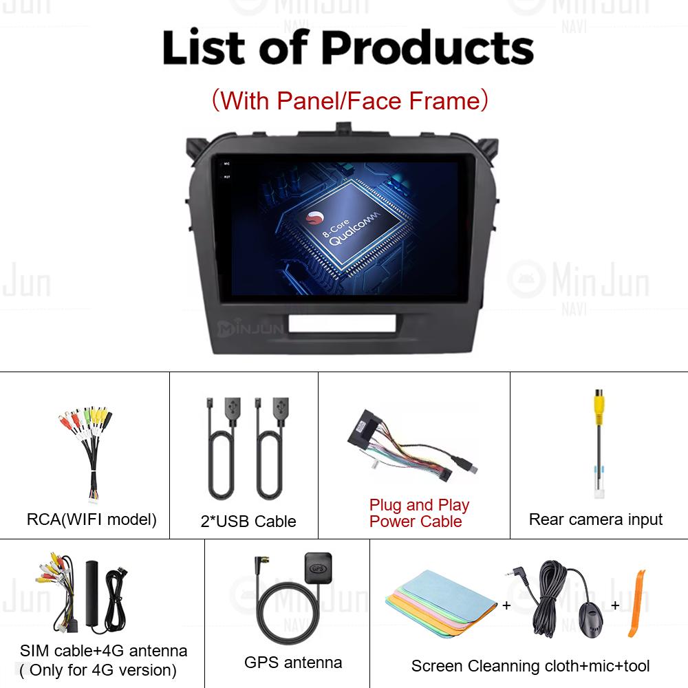 Android 14 Carplay Auto Qualcomm Car Radio Multimedia Player For Suzuki Vitara 2017 2018 2019 2020 Autoradio Stereo Head Unit