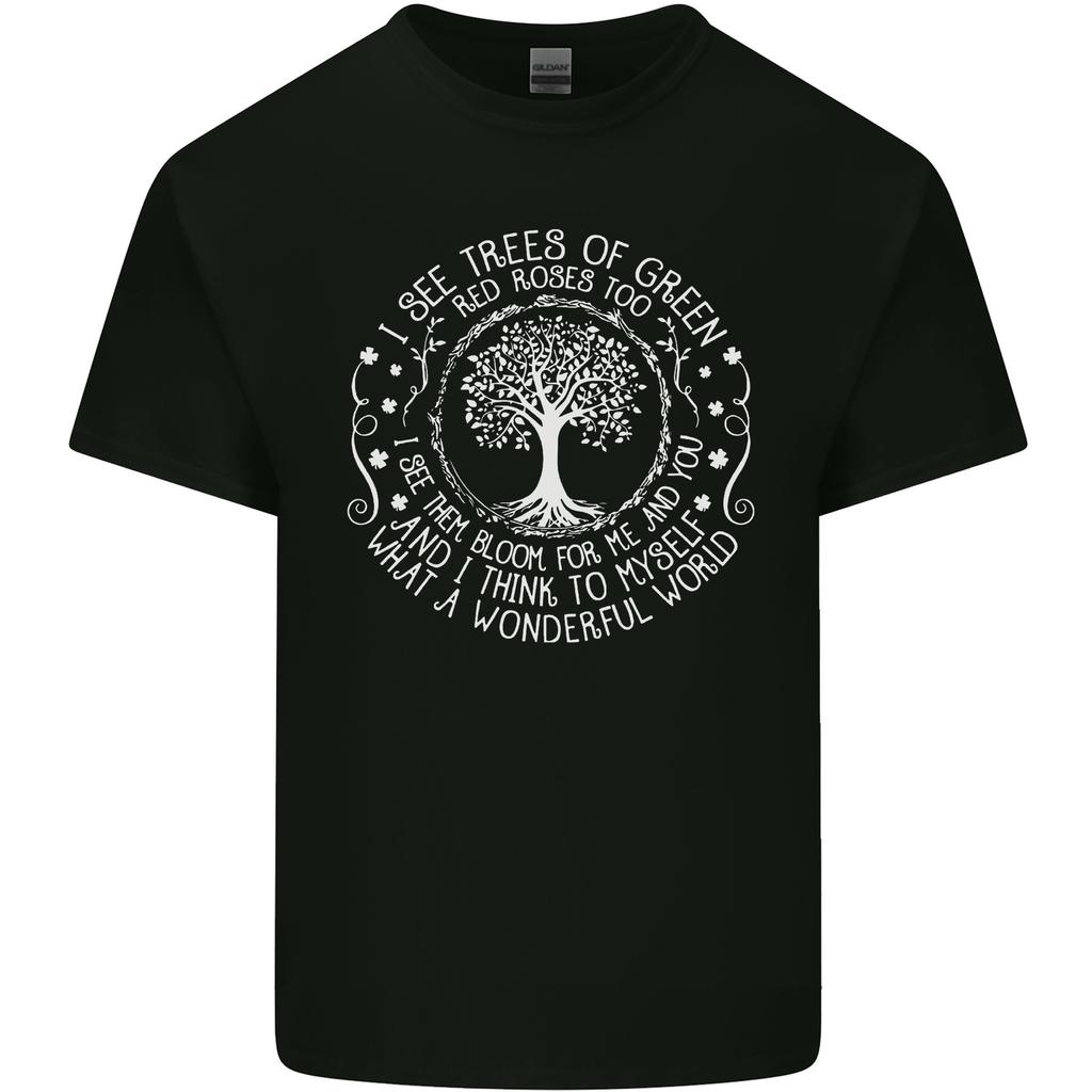 Trees What a Wonderful World EnvironUnisext Unisexs Light Cotton TShirt