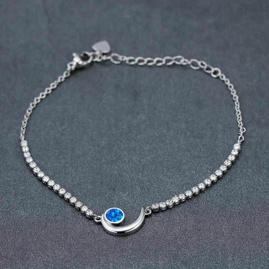 New Personalized Rose Gold Circular Crescent Diamond Inlaid Baita Bracelet