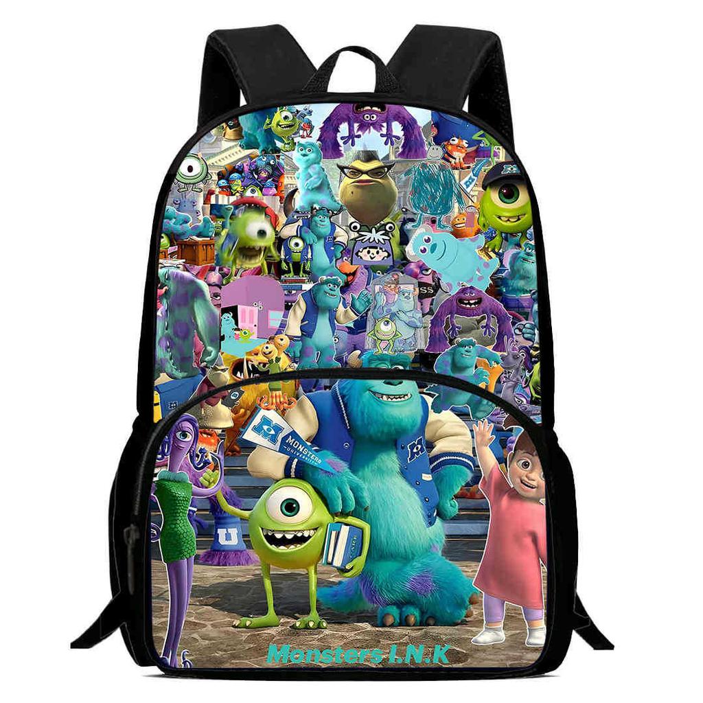 Monsters & Co. Zaino Scolastico Monsters, Inc Alta Definizione Multifunzione Oxford Leggero