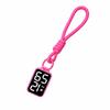 Big Numbers Pocket Watch Keychain LED Digital Watch Portable Electronic Hanging Watch  Kid Adult