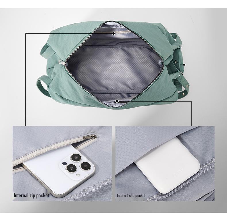 Water-Repellent Women's Minimalist Nylon Shoulder Bag