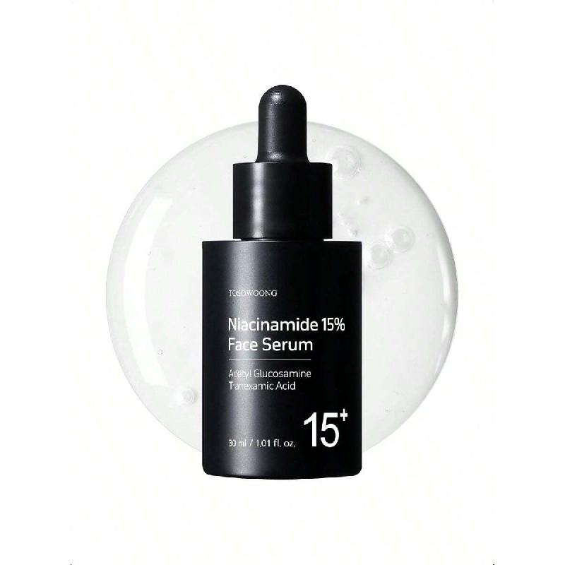 Tosowoong Niacinamid 15% Pleťové sérum 30ml | Vysoká účinnost 150 100 ppm Niacinamid & Kyselina tranexamová Směs, Složení pro korekci tmavých skvrn