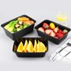 10Pcs Thickened Disposable Food Boxes Packing Meal Box Rectangular Microwavable Food Storage Container Takeaway Tableware
