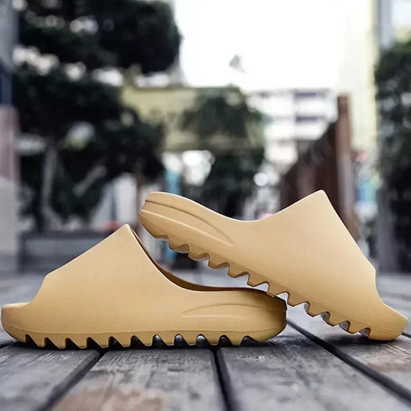 Letní pantofle Pánské s měkkou podrážkou Domácí vnitřní platformové sandály Houba Módní plážová obuv Pár Protiskluzové koupelnové pantofle