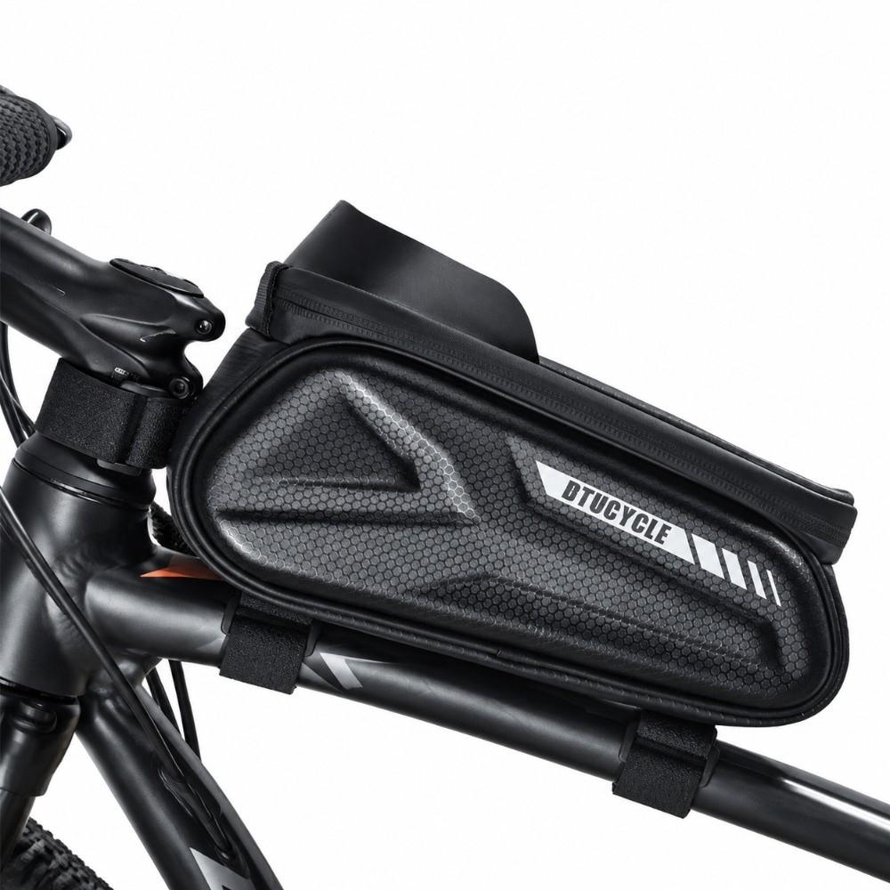 TPU,EVA Bike Front Tube Frame Bag Bike Phone Front Frame Bag Phone Viewing During Cycling