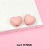 Perles Macaron Cœur - Cœur Pêche en Caoutchouc Tactile pour Collier, Bracelet et Accessoires de Cheveux DIY (E18)
