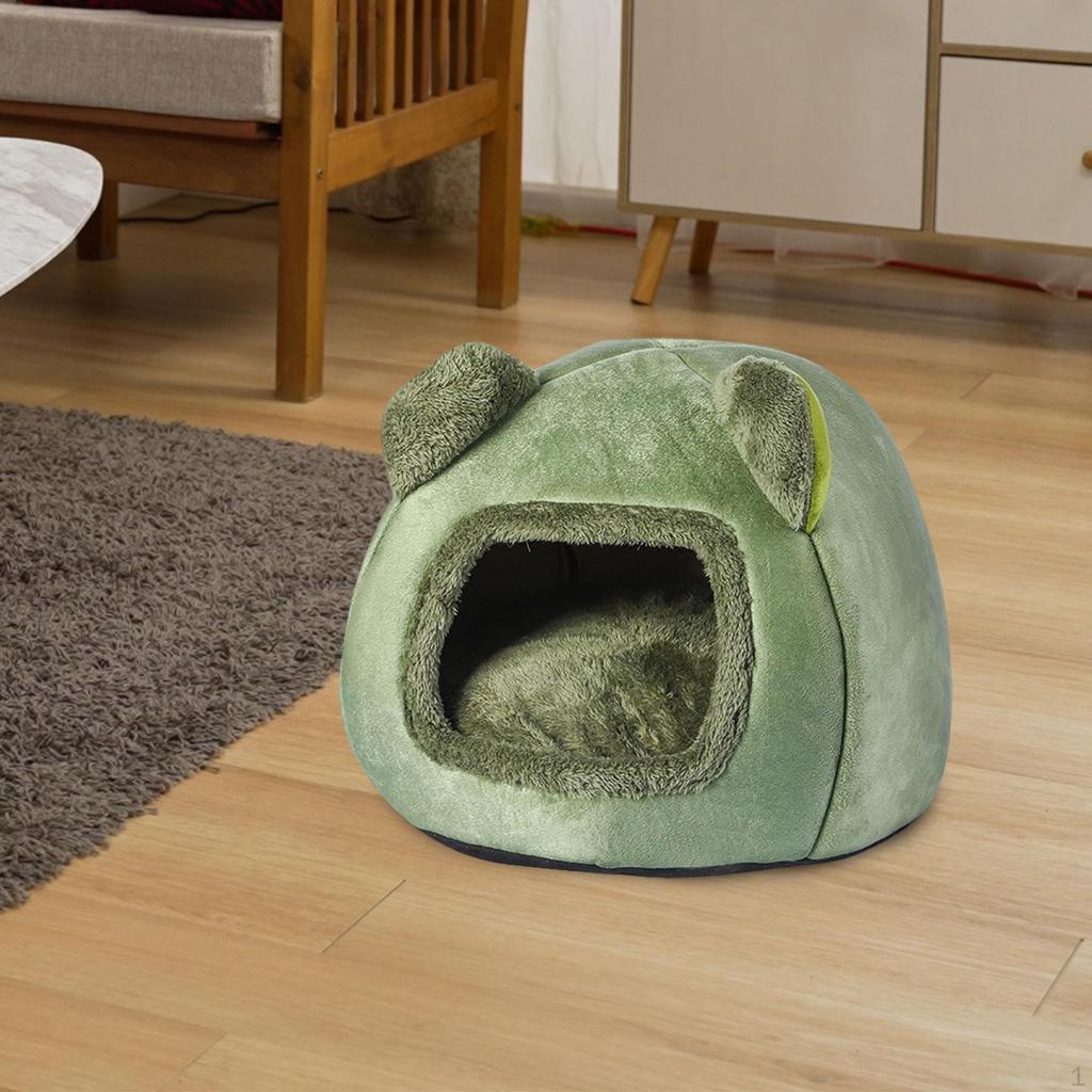 Cat Nest Puppy Cave Dog Tent Pet Shelter Cozy Soft Kennel Bed for Winter Indoor Cats