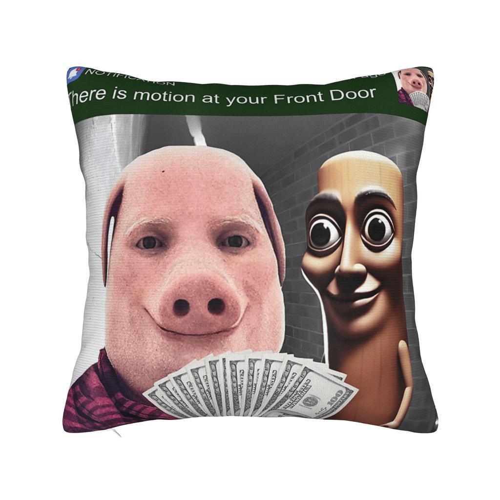 John Pork Traditional Polish Krakow Square Pillow Covers Room Funny Meme Cushion Case Cool Decor Throw Pillow Case 40*40
