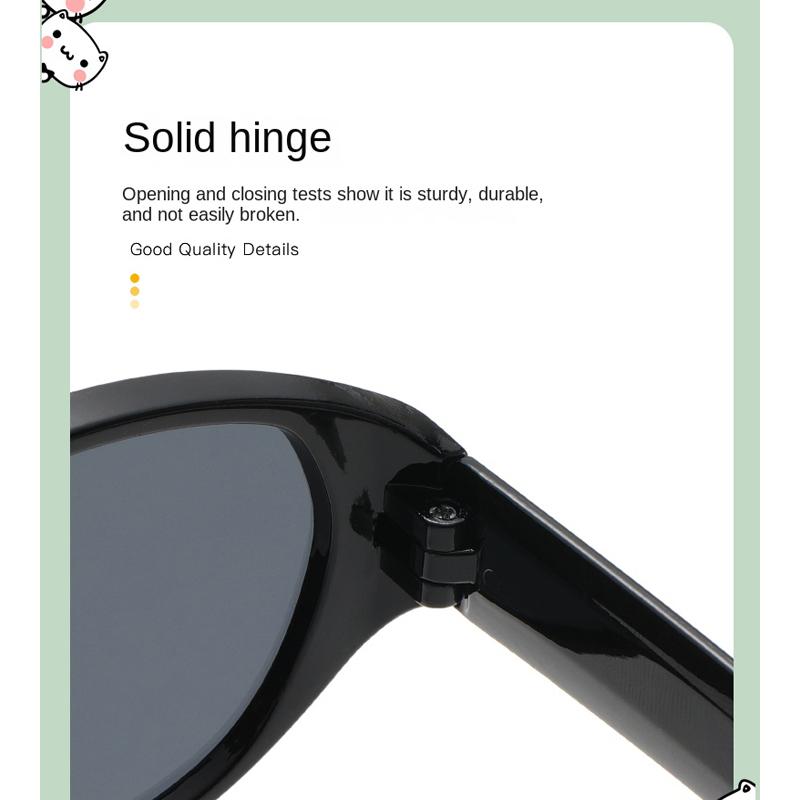 New Children's Cat Eye Sunglasses UV Protection Cute Boys and Girls Color Blocked Cartoon Outdoor Sunscreen Sun Glasses