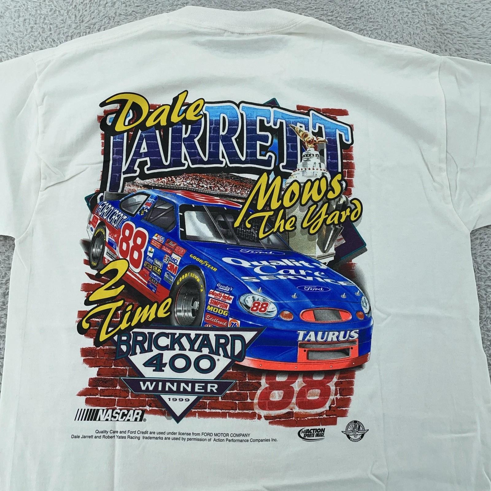 Vintage Dale Jarrett NASCAR T-Shirt Mens Medium Brickyard 400 Racing 1999 90s M