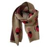 New Year Green Strawberry Christmas Scarf Women's Winter Atmosphere Korean Style Versatile Shawl Warm Long Knitted Scarf