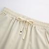 Summer New Hibiscus Silk Women's Cropped Pants with High Waist and Loose Drawstring Made of Silk with Ice Sensation and Pressure Wrinkles