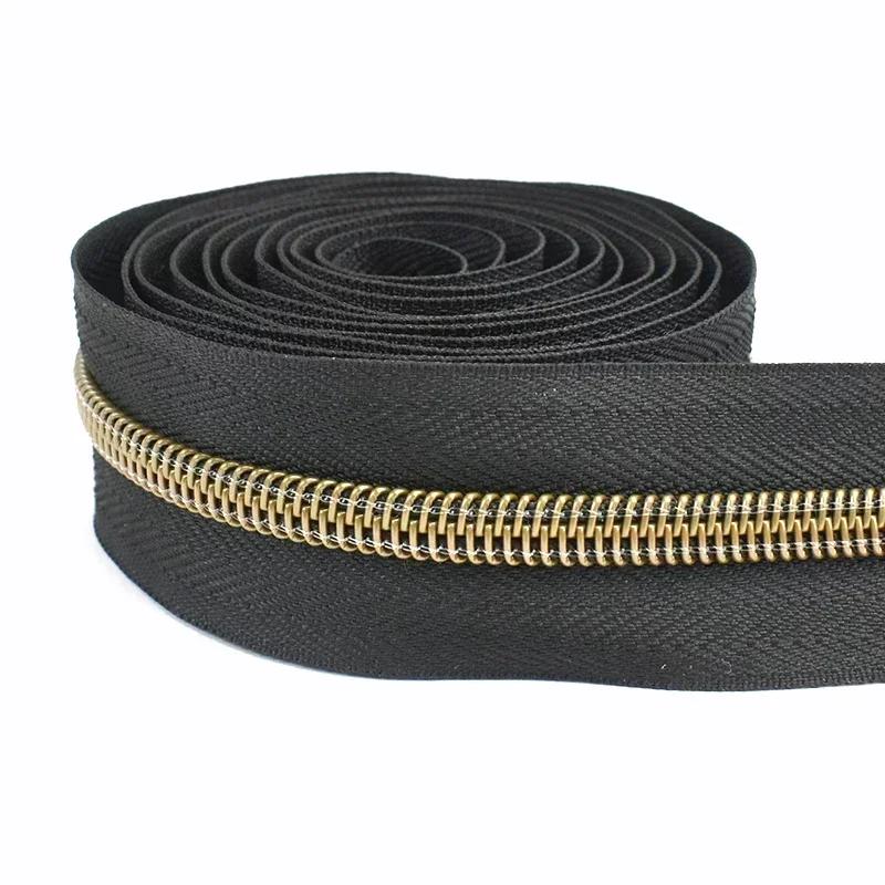 2/3/5/8/10M 5# Nylon Coil Zippers For Bag Clothes DIY Plastic Zipper Tape By The Meter Decorative Zips Repair Sewing Accessories