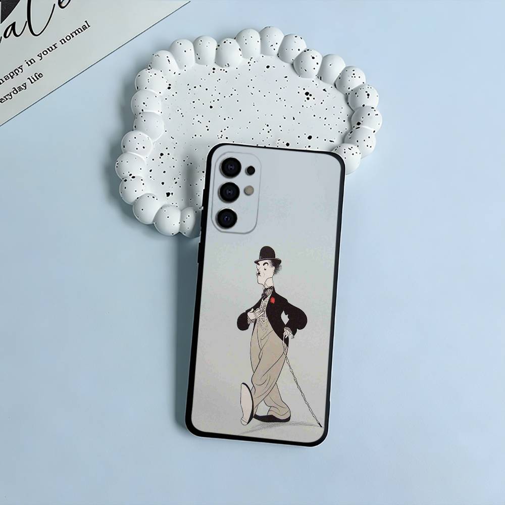 C-Charlie Chaplin Phone Case For Samsung S25,S24,S21,S22,S23,S30,Ultra,S20,Plus,Fe,Lite,Black Soft Silicone
