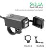Motorcycle Vehicle-Mounted Charger Waterproof Usb Adapter 12V Phone Dual Usb Port Quick Charge 3.0 With Switch Moto Accessory