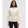 Down Filled Cinch Waist Jacket Light Ivory