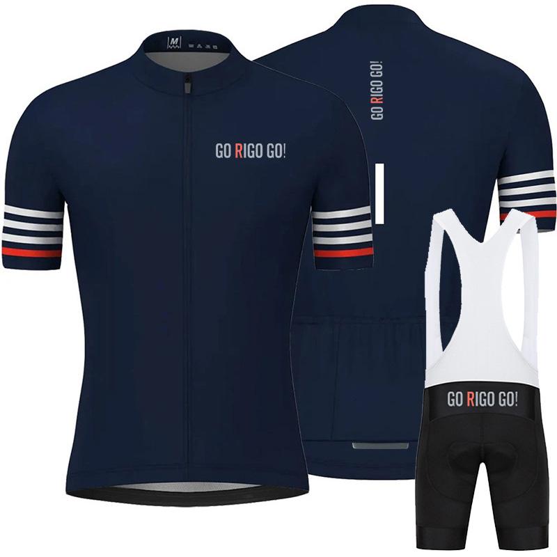 

Go Rigo Go Team Cycling Jersey Sets MTB Bicycle Bike Breathable Shorts Clothing Cycling Suit 19D Mountain Bike All Terrain S
